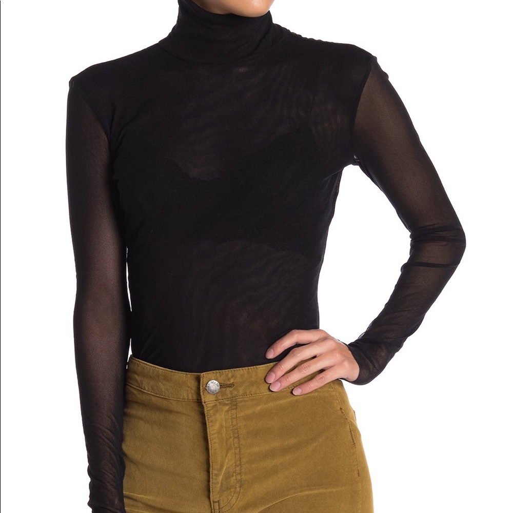 FREE people Mesh Turtleneck top